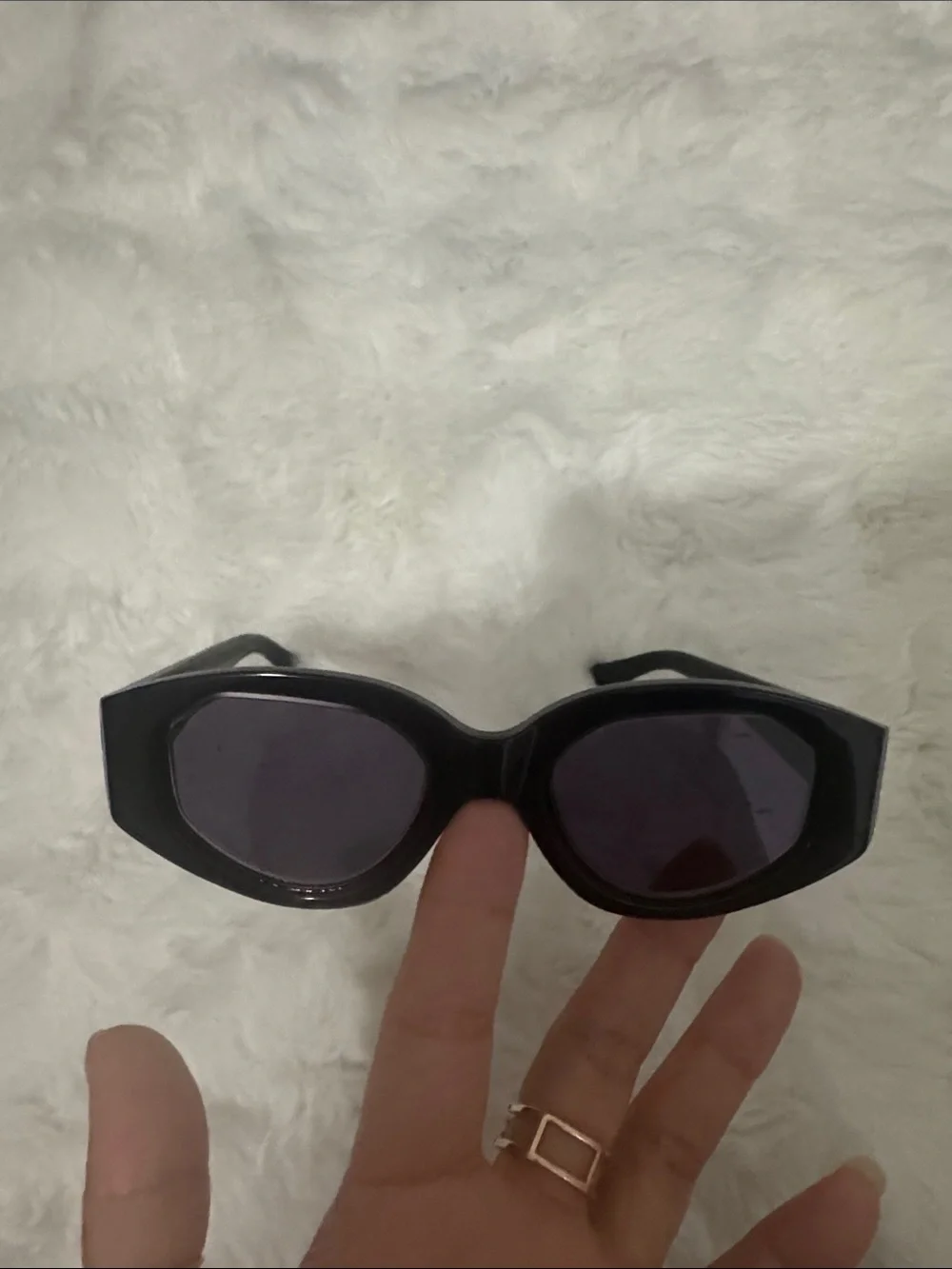Karen Walker Black Cat-Eye Sunglasses